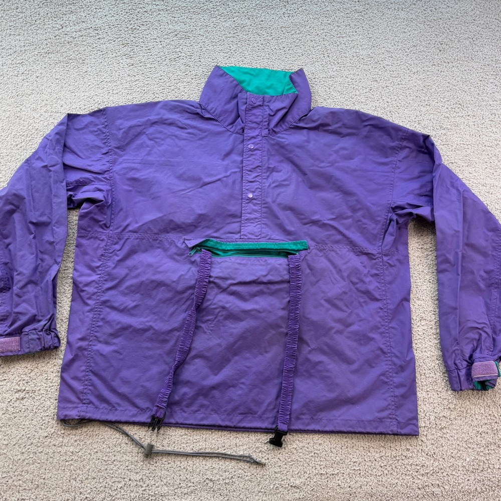 Vintage Columbia Sportswear Purple Teal Anorak Packable Jacket Mens XL 90s Korea